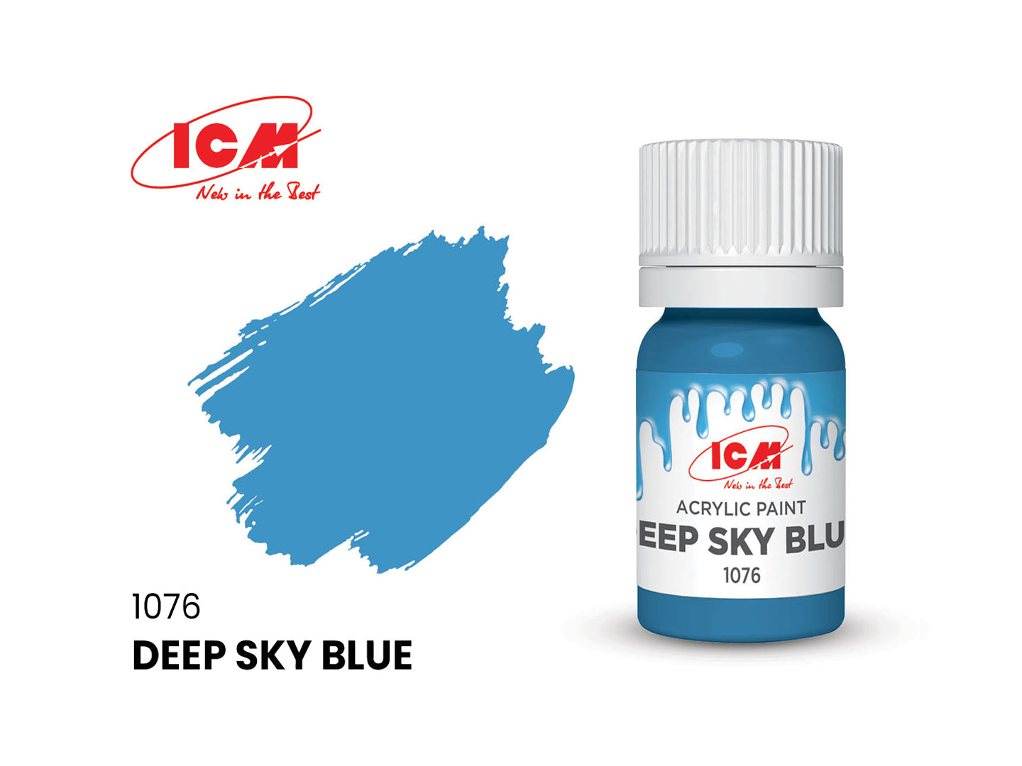 ICM 1076 Deep Sky Blue 12ml Acrylic Paint