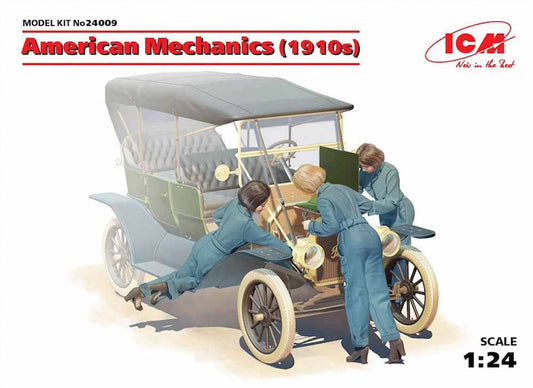 ICM 24009 American mechanics (1910s) (3 figures) 1:24 Figure Model Kit