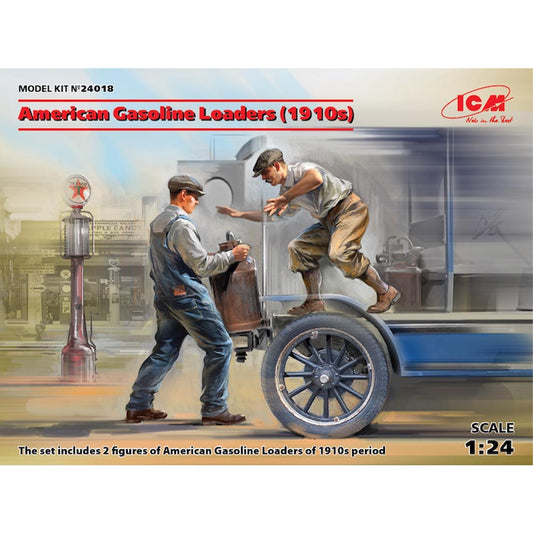 ICM 24018 American Gasoline Loaders (1910s) (2 figures) 1:24 Figure Model Kit