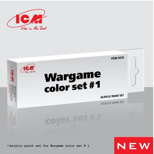 ICM 3076 Wargame Colour Set 1 Model Acrylic Paint Set