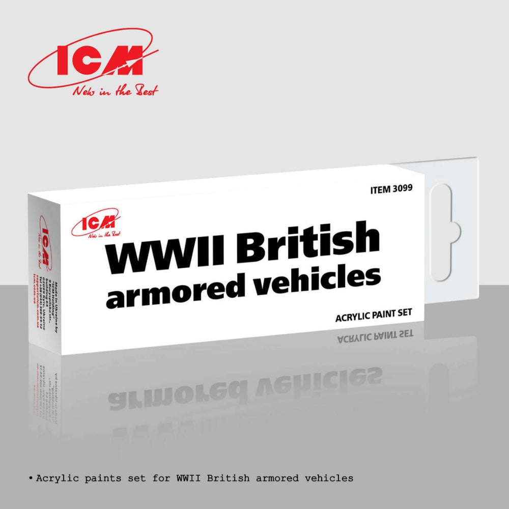 ICM 3099 WWII British Armored Vehicles Acrylic Paint Set