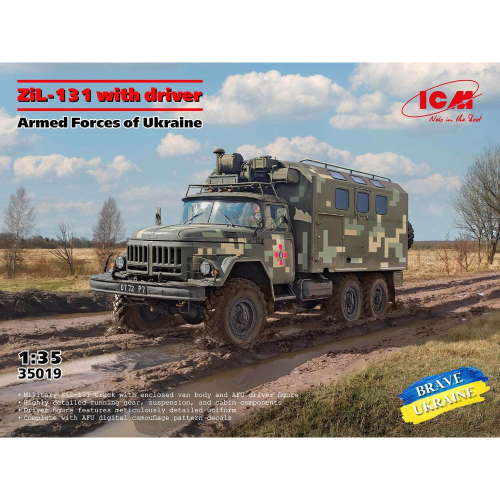 ICM 35019 ZiL-131 w/Driver Armed Forces of Ukraine 1:35 Model Kit