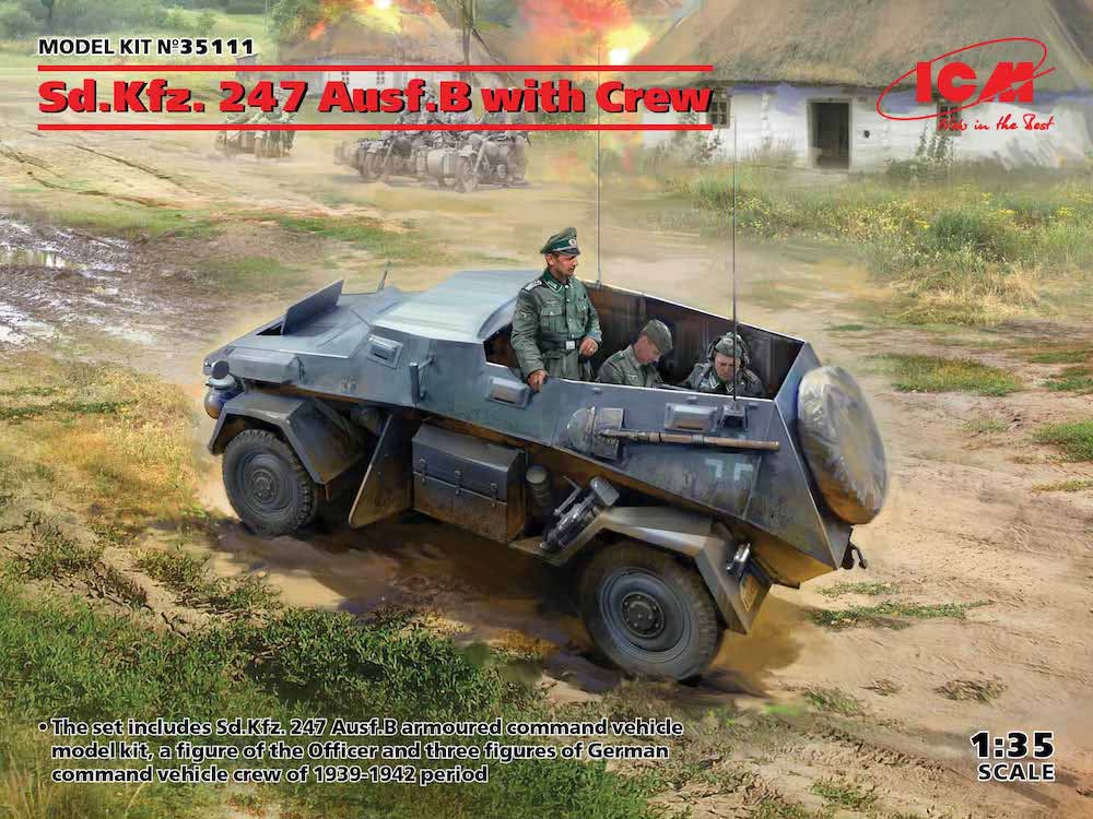 ICM 35111 Sd.Kfz.247 Ausf.B with Crew 1:35 Military Vehicle Model Kit