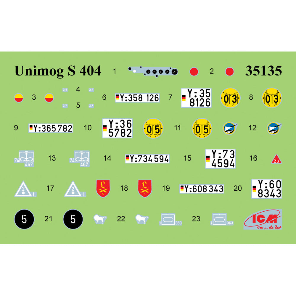 ICM 35139 Unimog S 404 with Drehringlafette Ring Mount 1:35 Model Kit