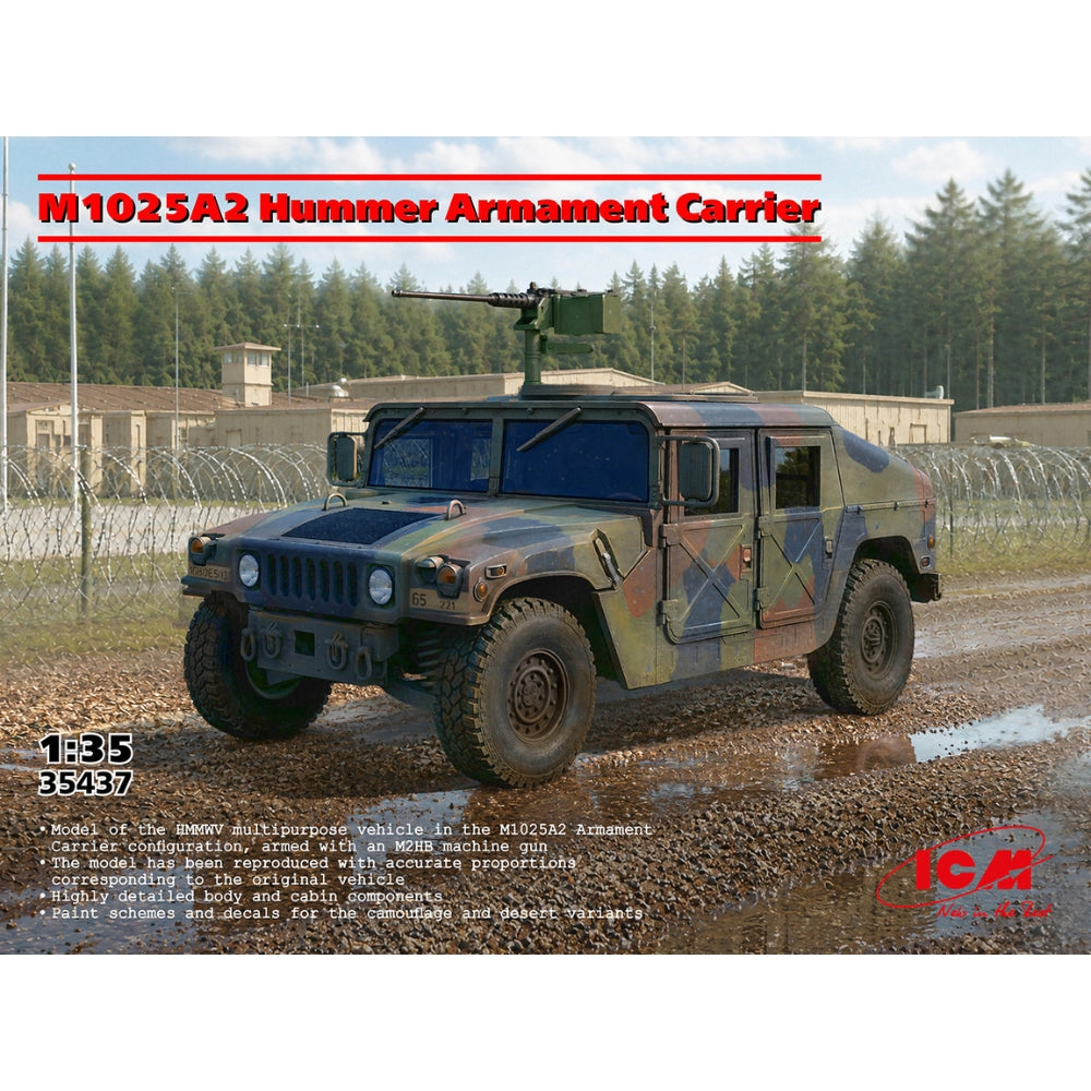 ICM 35437 Armored Humvee M1025A2 Armament Carrier 1:35 Model Kit