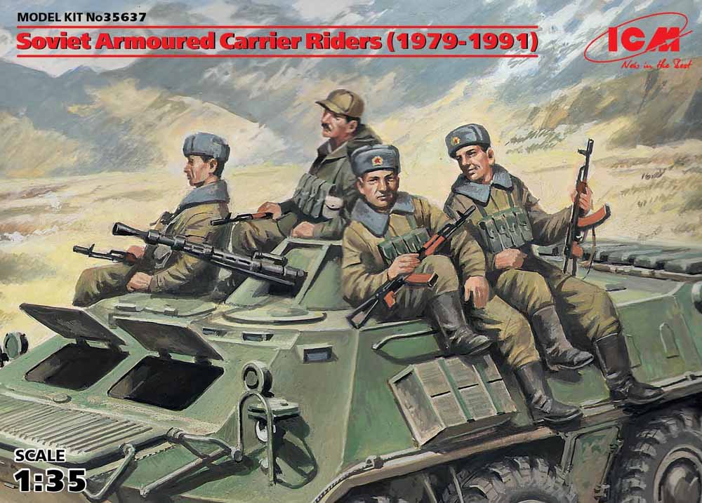 ICM 35637 Soviet Armoured Carrier Riders 1979-91 1:35 Figure Model Kit