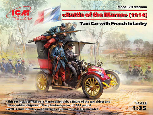ICM 35660 Battle of the Marne (1914) Taxi car 1:35 Military Vehicle Model Kit
