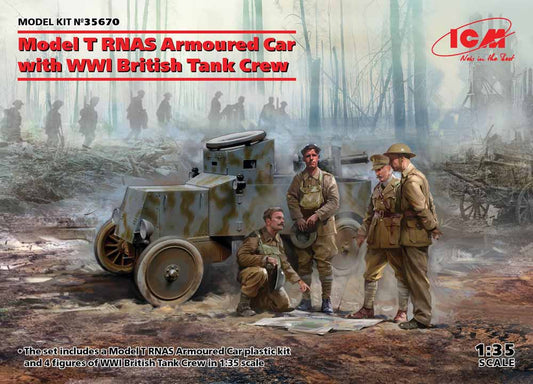 ICM 35670 Model T RNAS Armoured Car 1:35 Military Vehicle Model Kit