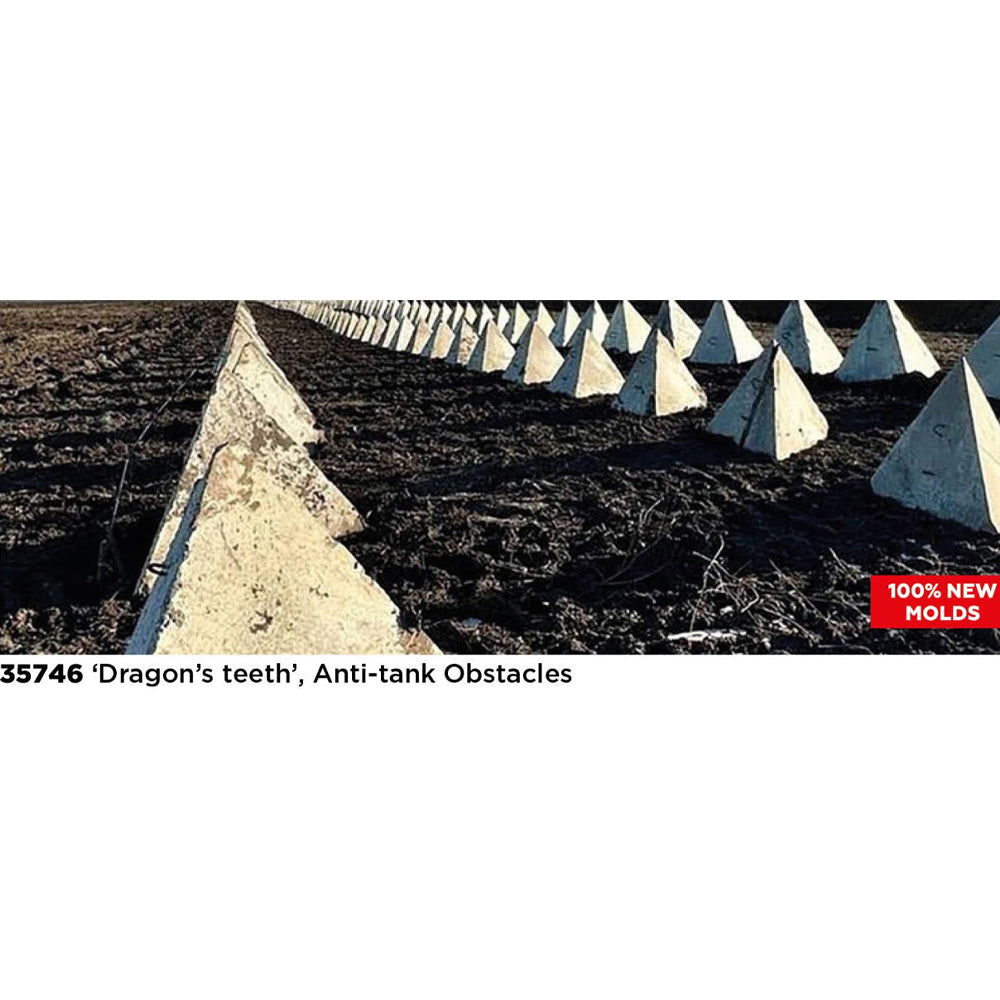 ICM 35746 Dragons Teeth Anti-Tank Obstacles 1:35 Model Kit