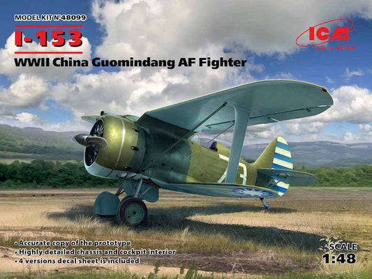 ICM 48099 Polikarpov I-153 WWII China Guomindang 1:48 Aircraft Model Kit