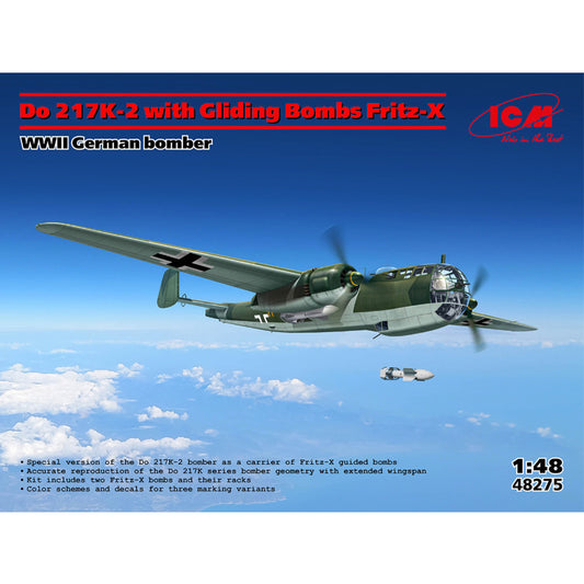 ICM 48275 Do 217K-2 w/Gliding Bombs Fritz-X 1:48 Model Kit
