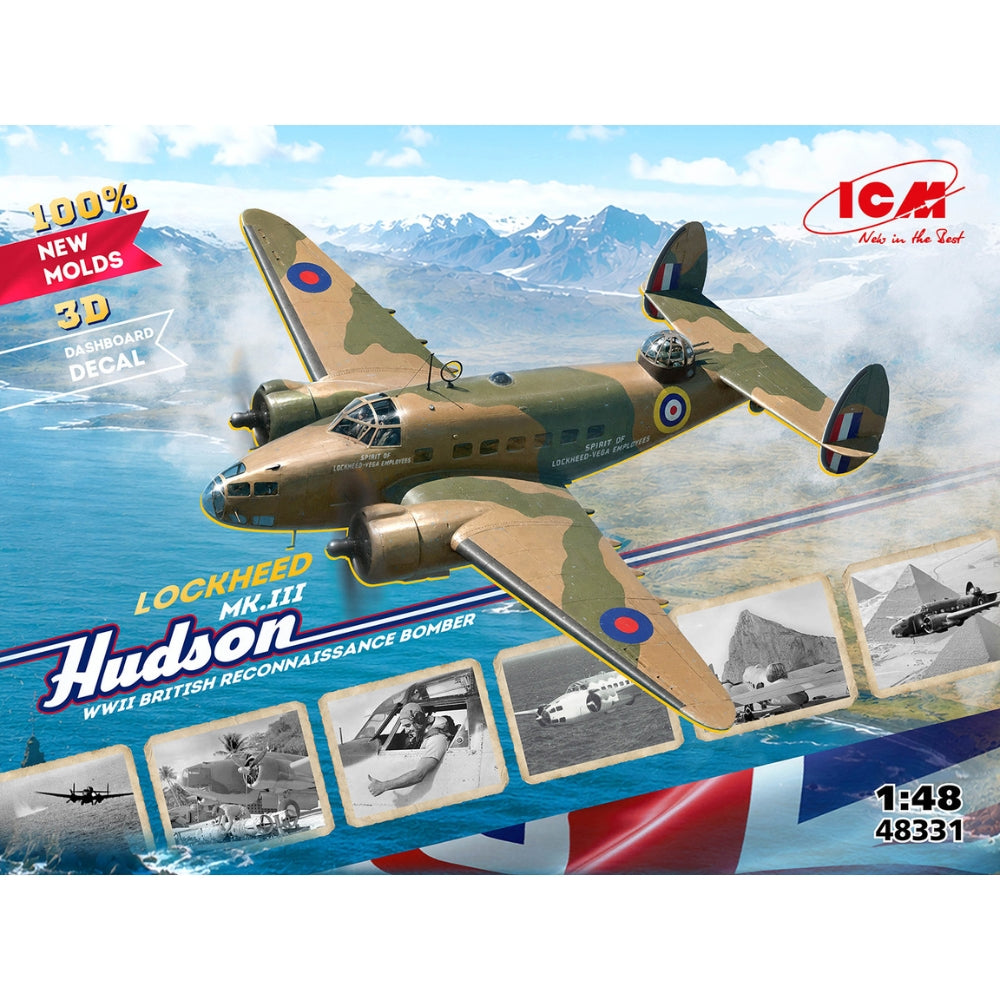 ICM 48311 Lockheed Hudson Mk III British Reconnaissance Bomber 1:48 Model Kit