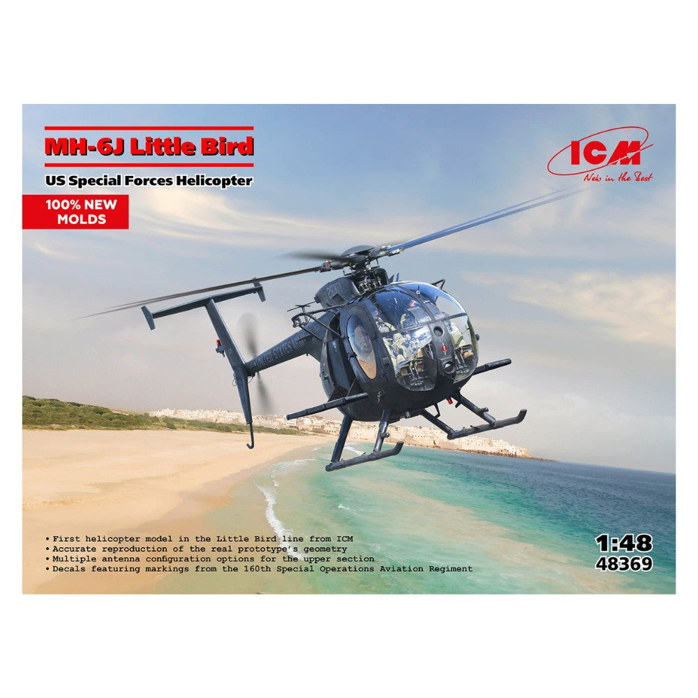 ICM 48369 MH-6J Little Bird US Special Forces Helicopter 1:48 Model Kit