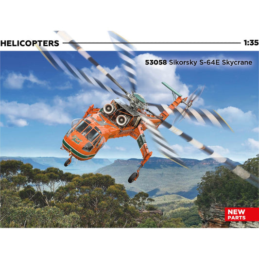 ICM 53058 Sikorsky S-64E Skycrane Firefighting Helicopter 1:35 Model Kit