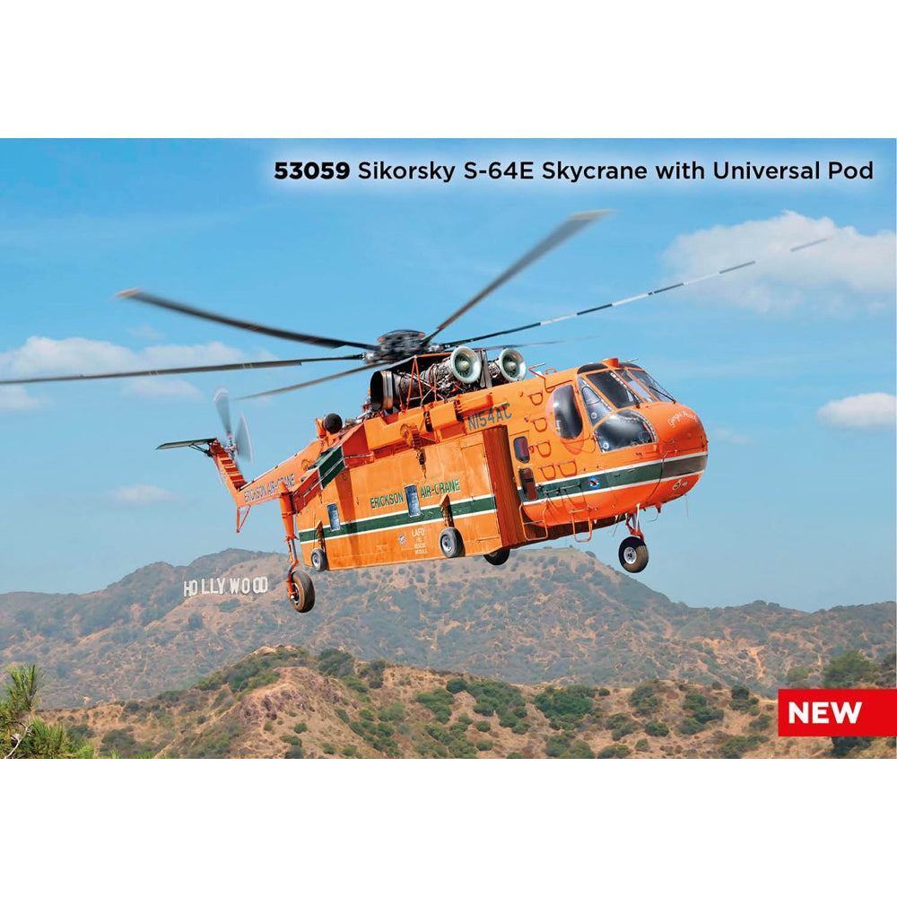 ICM 53058 Sikorsky S-64E Skycrane Firefighting Helicopter w/Pod 1:35 Model Kit