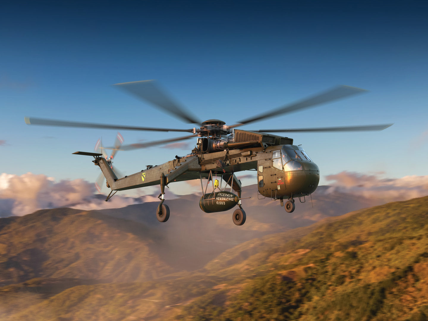 ICM 72002 Sikorsky CH-54A Tarhe Helicopter with M-121 Bomb 1:72 Model Kit