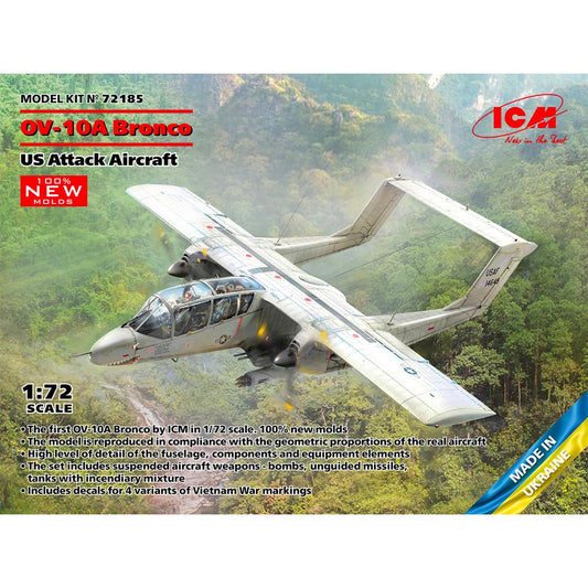 ICM 72185 Ov-10A Bronco US Attack Aircraft 1:72 Model Kit