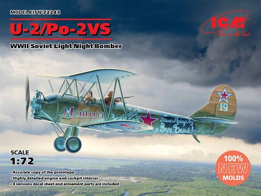 ICM 72243 Polikarpov U-2/Po-2VS WWII Soviet Night Bomber 1:72 Aircraft Model Kit