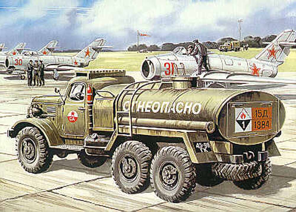 ICM 72561 Soviet Zil-157 Fuel truck 1:72 Military Vehicle Model Kit