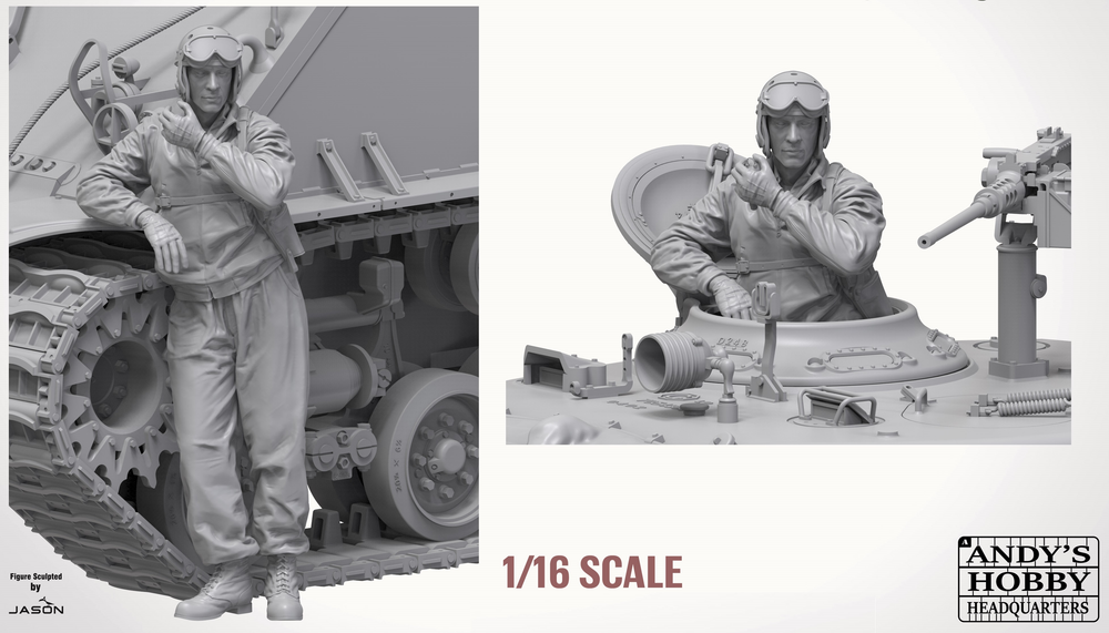 Andy's Hobby HQ U.S WWII Tank Commander 1:16