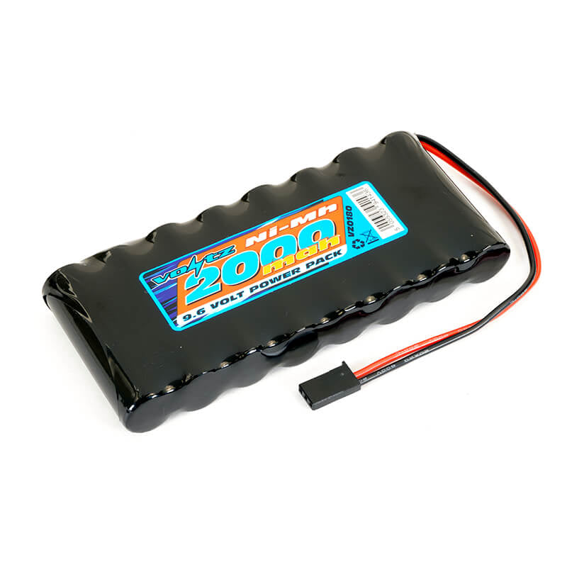 Voltz Tx 9.6V 2000mAh NiMH Flat Battery Pack w/Connector