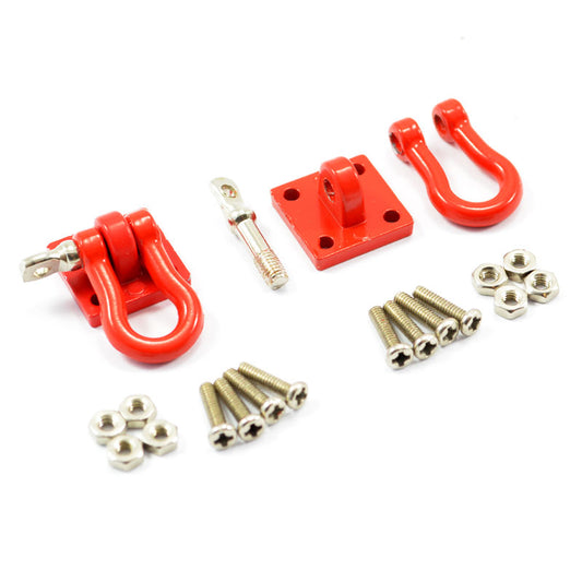 Fastrax Metal Bumper Shackles & Mounting Bracket X2 (M2X6mm) Red FAST2320R