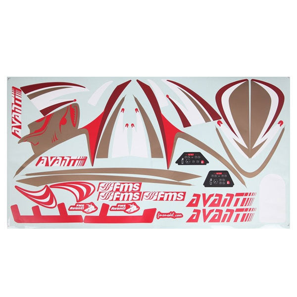 FMS Avanti Decal Sheet - Red FMSPX113RED