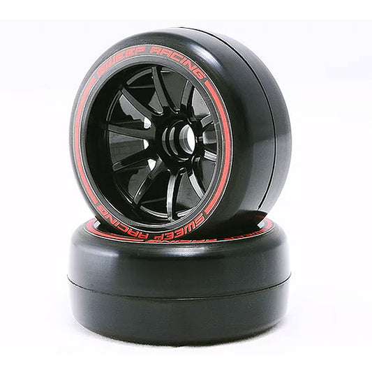 Sweep 1:10 F1 Lp Soft Front Pre-Glued Slick Tyres 27mm 2Pc SW-F21F-SPG