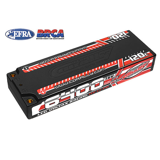 Corally Voltax 120C LiPo Hv Battery 6400 mAh 7.6V Lcg Stick C-49610