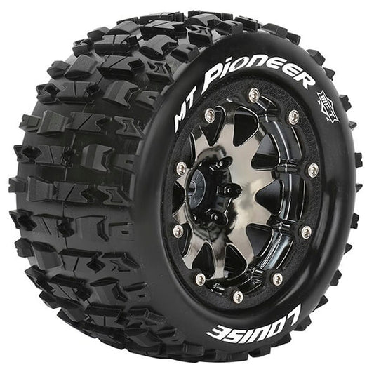 Louise RC MT-Pioneer 1:10 Soft Bead-Lock/0 Offset Hex 12mm Black Chrome L-T3308SBC