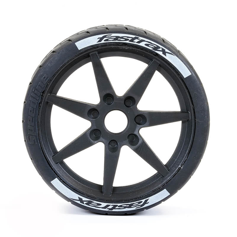 Fastrax Supaforza Front 45&#176; Tyres/Black 17mm Hex Wheels FAST1017-45