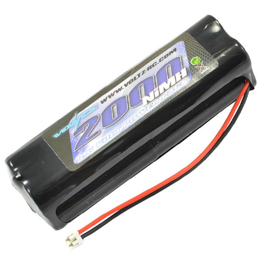 Voltz Tx 9.6V 2000mAh NiMH Flat Battery Pack Jr/Spectrum and Pulse Stick