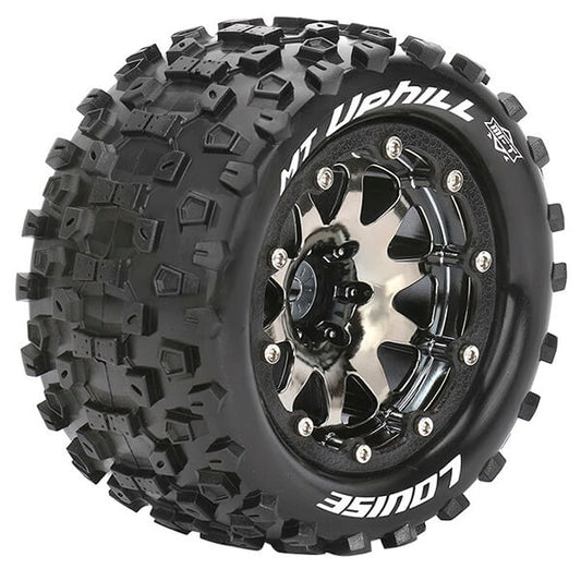 Louise RC MT-Uphill 1:10 Soft Bead-Lock/0 Offset Hex 12mm Black Chrome L-T3309SBC