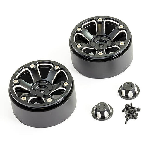 FTX Texan 1:10 Aluminium Beadlock 6-Spoke Wheels (Pr) FTX9920BK
