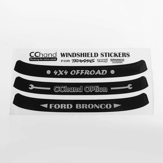 RC4WD Windshield Decals for Traxxas TRX-4 '79 Bronco Ranger Xlt