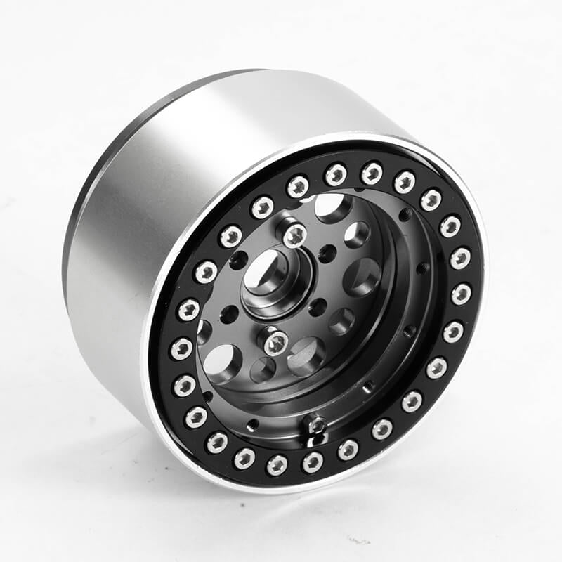 Fastrax Aluminium Beadlock T12 1.9" Wheels - Grey (4Pc) FAST0136GY