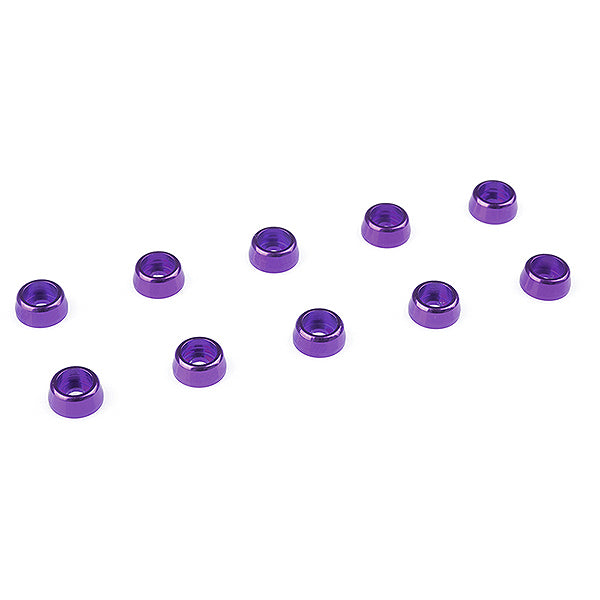 Corally Aluminium Washer for M2 Socket Head Screws Od=6mm Purple 10Pcs C-31252