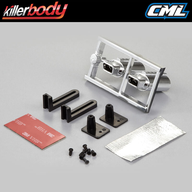 Killerbody Chrome Type B Square Exhaust Pipe w/O Led KB48283