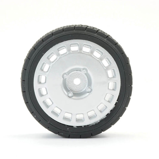 Fastrax 1:10 Rally Angle Tyre/Wheel Set Silver (4) FAST0071S