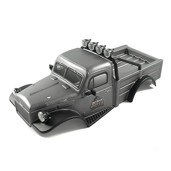 FTX Outback Mini X 2.0 Texan Matt Grey Complete Pre-Built Body FTX9392GY