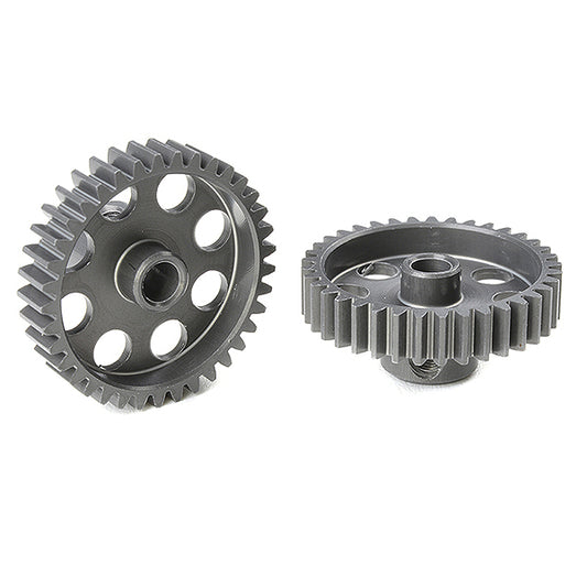 Corally 48 dp Pinion Short Hard Anodised Al7075 37 Teeth Shaft Dia. 3.17mm