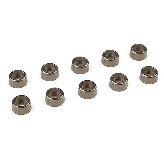 Corally Aluminium Washer for M3 Socket Head Screws Od=8mm Gun Metal 10Pcs C-31273