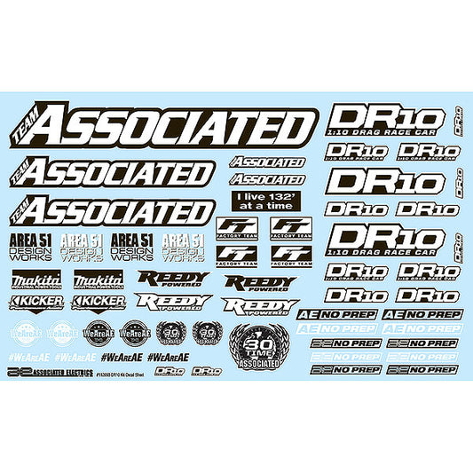 Team Associated DR10 Decal Sheet AS71089
