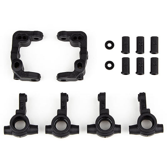 Team Associated RC10B6.4 -1mm Scrub Caster and Steering Blocks AS91901
