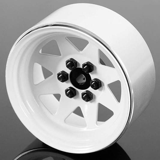 RC4WD 6 Lug Wagon 2.2" Steel Stamped Beadlock Wheels (White) Z-W0146