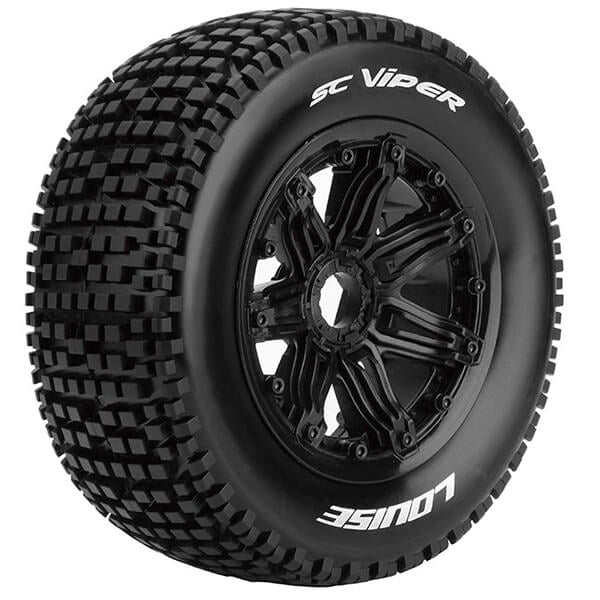 Louise RC Sc-Viper 1/5 Fr/Rr Sport Hex 24mm Black L-T3294B