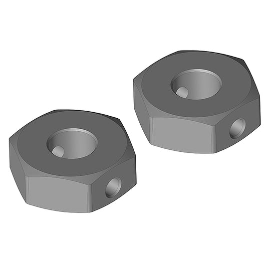Corally Wheel Hex Adapter Rear Aluminum 2pcs C-00250-078