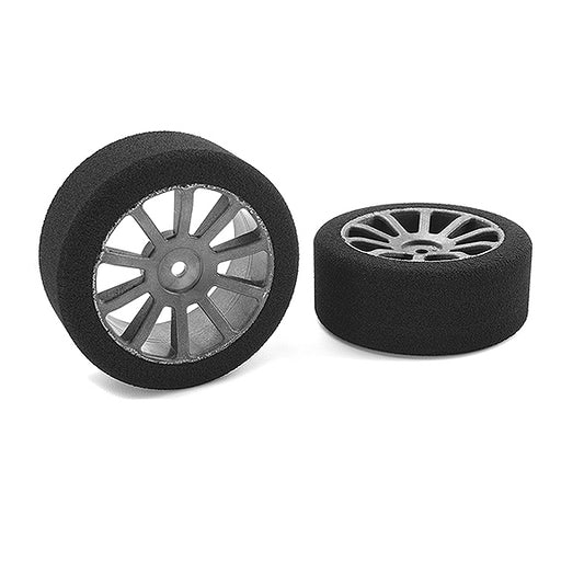 Corally Attack Foam Tyres 1:10 Gp Touring 42 Shore 26mm Front Carbon Rims 2Pcs C-14700-42