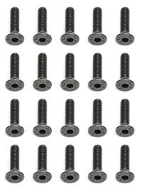 Team Associated M3 X 12 Flat Head Hex Screws AS25203
