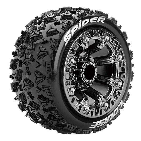 Louise RC St-Spider 1/16 Soft Spoke Black Chrome TRX 1:16 E L-T3200SBC